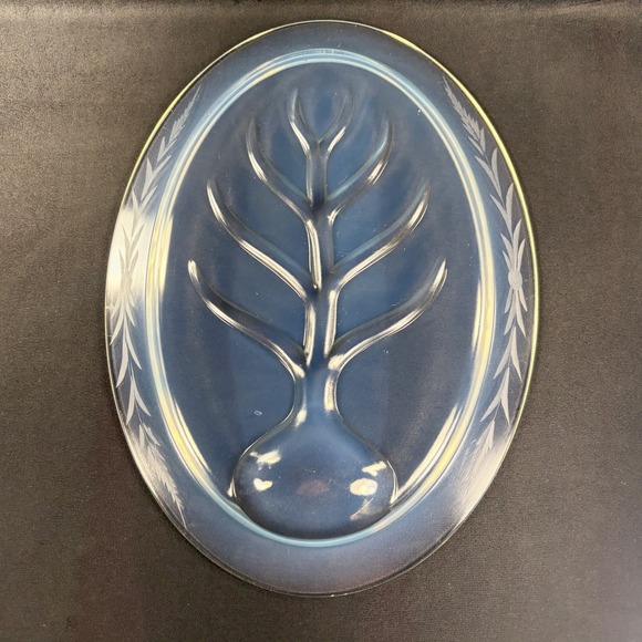 Fry Glass Other - Fry Glass Ovenware Meat Tray Tree and Well Pattern‎ 15" Rare No Feet